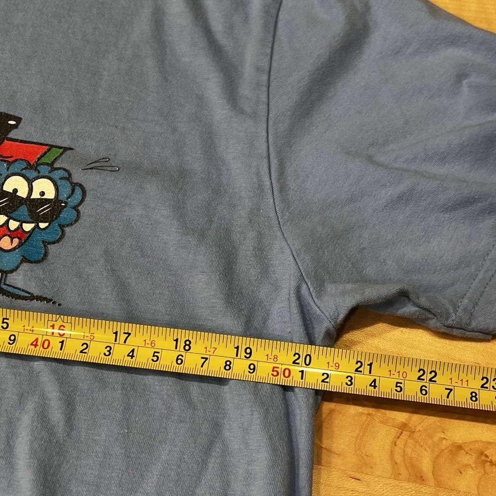 Vintage 90s Y2K Jolly Rancher Candy Blue Tshirt - Best For Size Med/Large - Picture 7 of 7